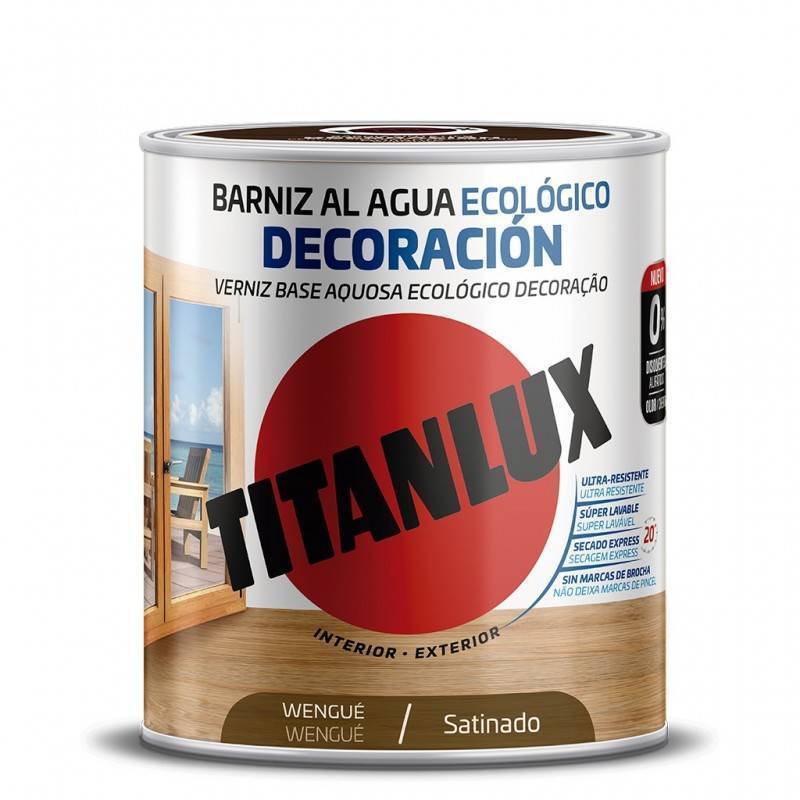 Titan Ecological water-based varnish Satin Decoration Titanlux