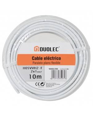 DUOLEC Cable Eléctrico Paralelo 2X1 10M Blanco Duolec