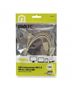 DUOLEC Cable USB 2.0 Micro USB 1,5M Black