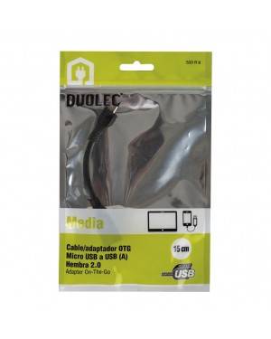 DUOLEC Cable USB Micro A USB-A Female 2.0 15Cm