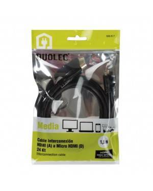 DUOLEC Cable Hdmi-A To Micro Hdmi-D 1,5M Black