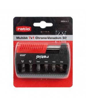 RATIO Screw-in Bits With Adapter Set 7 Pieces Ratio