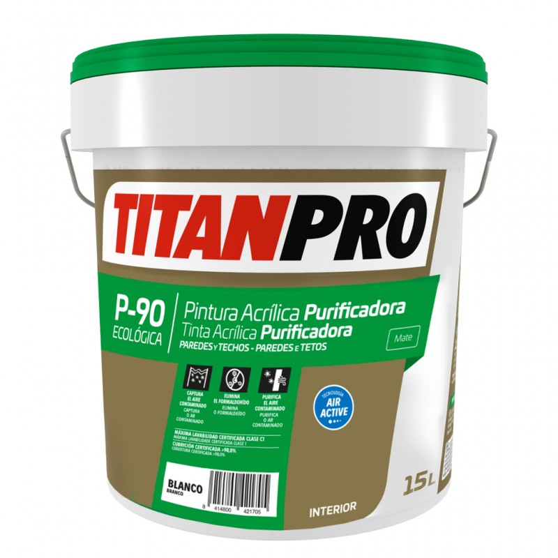 Titan Pro Purifying acrylic paint P90 Matt white 15L Titan Pro