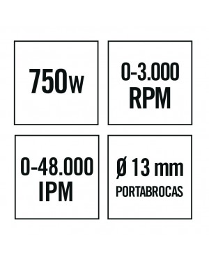 RATIO Broca elétrica Relação Tr750Nm 750W