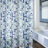 HABITEX Pvc Bathroom Curtain 180X200 Cm Concept Blue