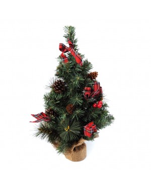 HABITEX Albero di Natale scozzese decorato 30 cm