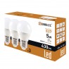 DUOLEC Pack 3 lâmpadas miniglobo LED 5W 3000K luz quente