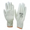Glove world White polyester + pu gloves Ferrule
