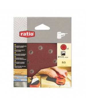 RATIO 5 Discos Abrasivos Velcro 125 mm Ratio