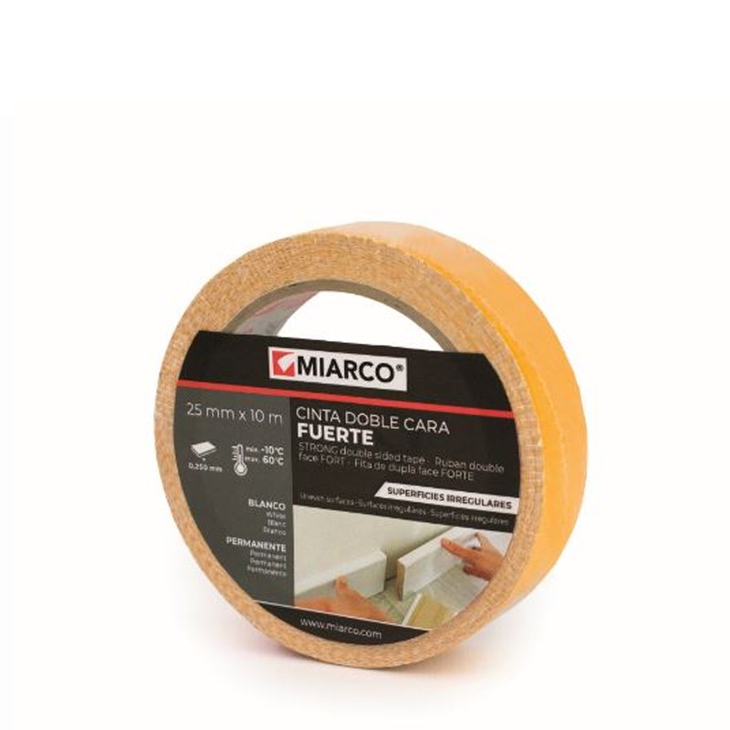 Miarco Double Sided Tape Irregular Surfaces 25mm x 10m Miarco