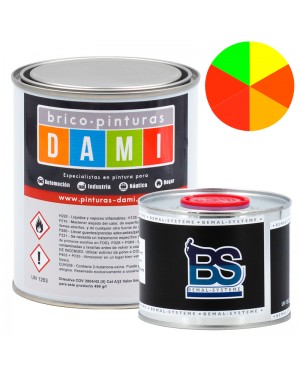 Brico-paint Dami Monolayer Bodywork Matt UHS 2K Fluorescent 1L