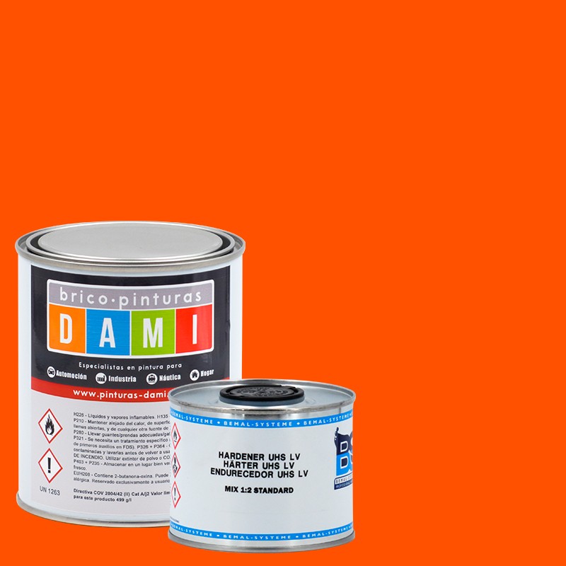 Brico-Paints Dami Monostrato Carrozzeria High Glossy UHS 2K Fluorescente 1L