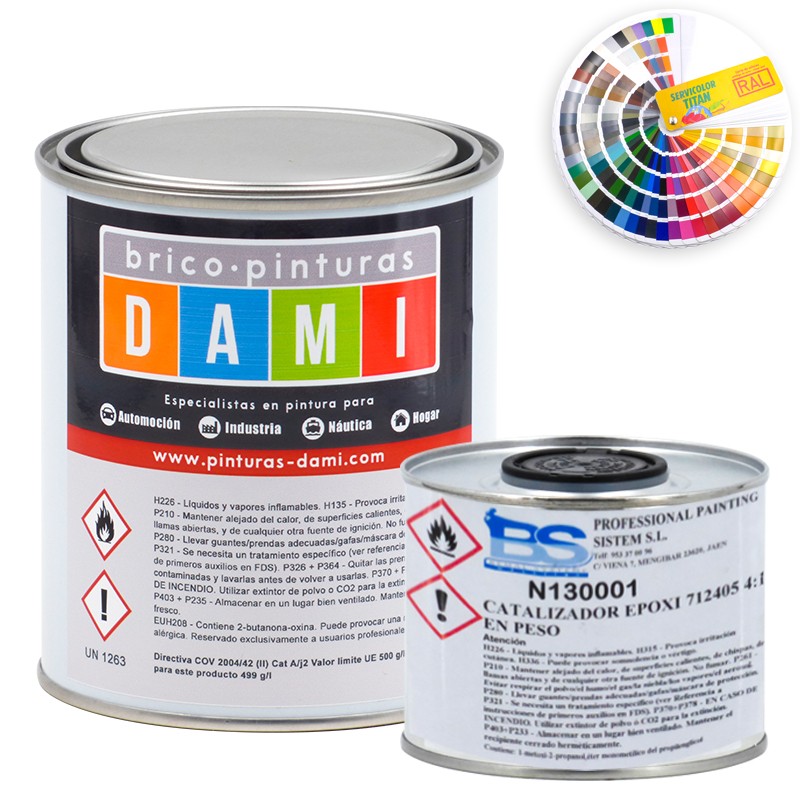 Brico-Dami paint Epoxy paint for semi-gloss floors + catalyst