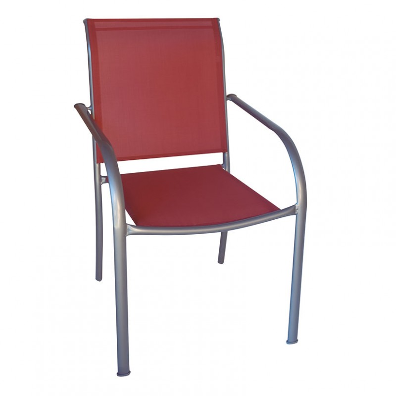 CADENA88 Silver-terracotta steel chair BRAZIL