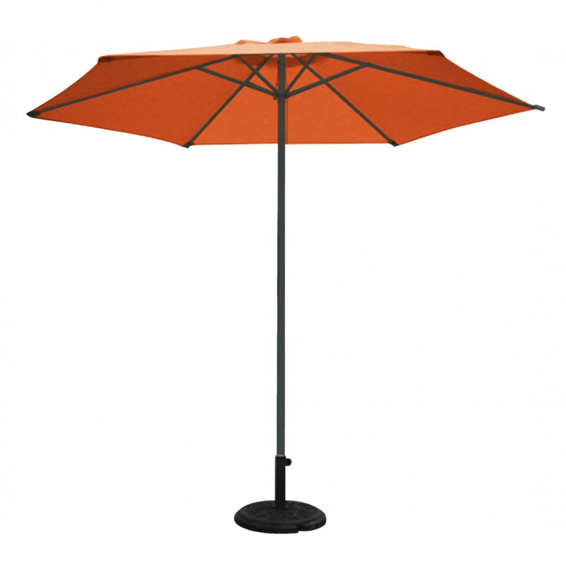 CADENA88 Anthracite-terracotta aluminum parasol. ø 3 m. mast ø 48 mm.