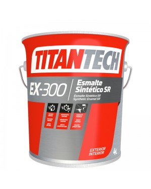 TitanTech Esmalte Sintético Brillante EX-300 Blanco TitanTech 4 L