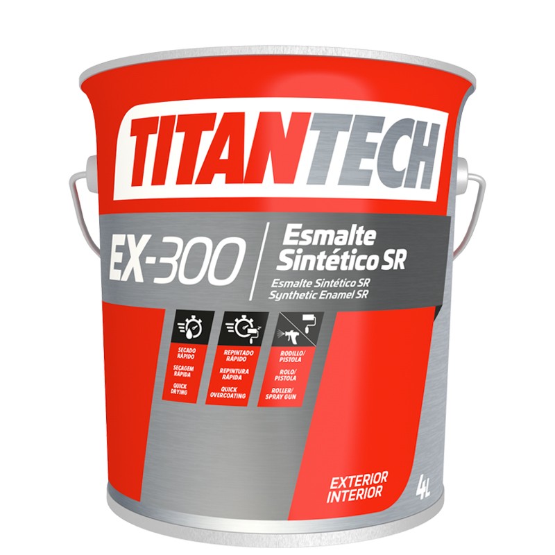 TitanTech Glossy Synthetic Emaille EX-300 Weiß TitanTech 4 L.