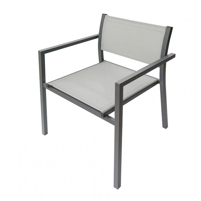 CADENA88 Cadeira de aço-textilene com braços CAPRI