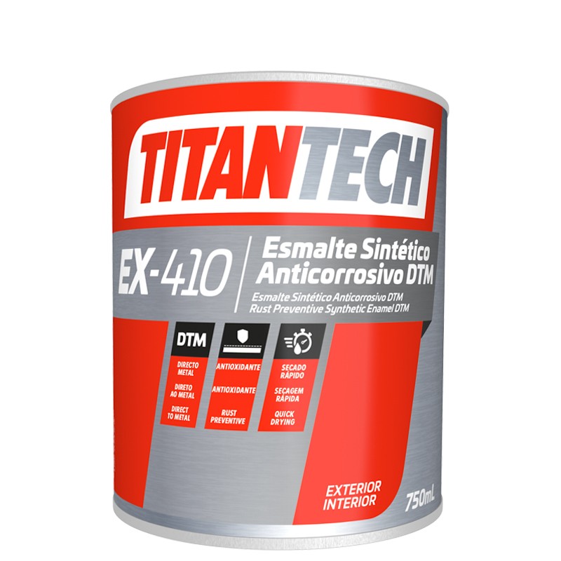 TitanTech Esmalte Sintético Branco Anticorrosivo DTM EX-410 TitanTech