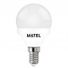Alfa Dyser Kugelförmiges LED-Lampenpaket 3 Stück. E14 5W Kaltlicht Matel