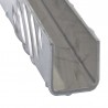 CQFD Perfil U Ajedrez Aluminio Bruto 1 metro