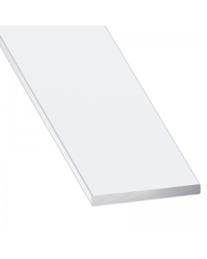 CQFD Perfil Liso Aluminio Lacado Blanco 1 metro