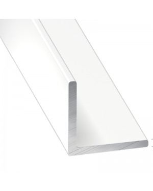 EHL White Lacquered Aluminum Equal Angle Profile 1 meter
