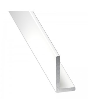 Profilé d'angle inégal EHL en aluminium laqué blanc 1 mètre