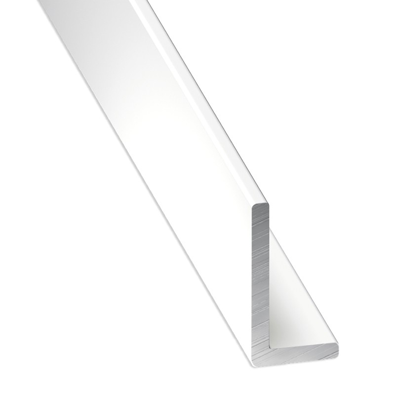 EHL Unequal Angle Profile White Lacquered Aluminum 1 meter