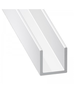 CQFD U-Profil aus weiß lackiertem Aluminium, 1 Meter
