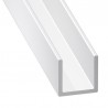 CQFD White Lacquered Aluminum U Profile 1 meter