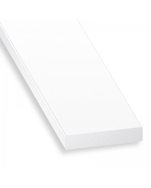 CQFD Perfil Liso PVC Blanco 1 metro