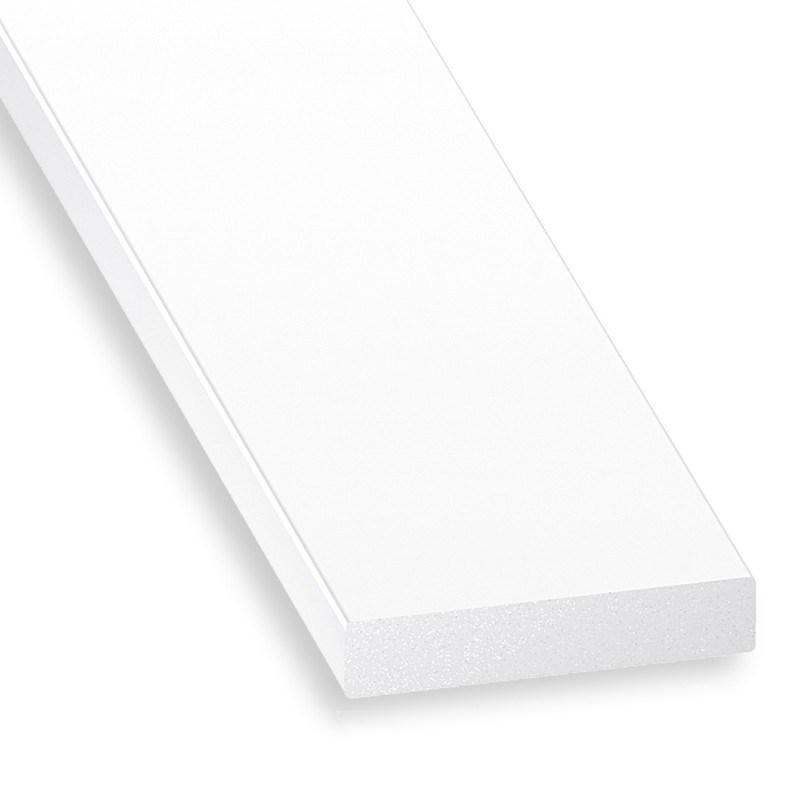 CQFD Perfil Liso PVC Blanco 1 metro
