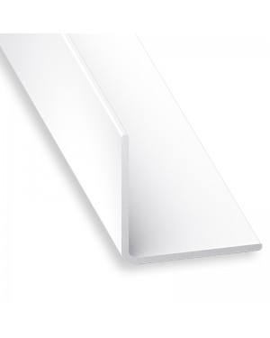 CQFD Profilé d'angle égal en PVC blanc 1 mètre