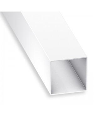 Tubo quadrado de PVC branco CQFD 1 metro