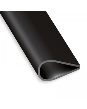Perfil de suporte de papel de PVC preto CQFD 1 metro