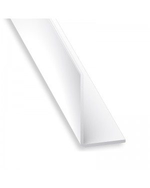 CQFD Perfil Ángulo Desigual PVC Blanco 1 metro