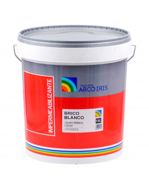 Rainbow Paints Brico White Pittura Impermeabilizzante Arcobaleno Semi-Matte 15 L