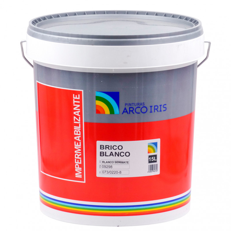 Tintas Arco-íris Brico Branco Semi-Fosco Tinta Impermeabilizante Rainbow 15 L