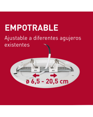 DUOLEC Aplique Empotrable Led Génova Redondo 230mm 18W Blanco