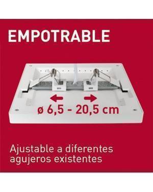 DUOLEC Aplique Empotrable Led Génova Cuadrado 230mm 18W Blanco