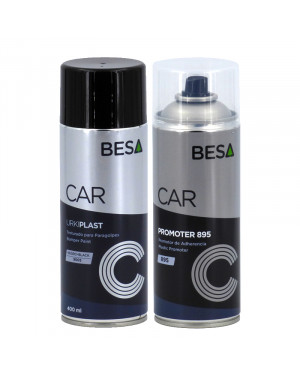 Besa URKI-PLAST Kit spray per paraurti strutturato + primer per plastica 895 BESA