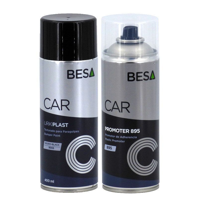 Besa URKI-PLAST Kit de pulvérisation de pare-chocs texturé + Apprêt plastique 895 BESA