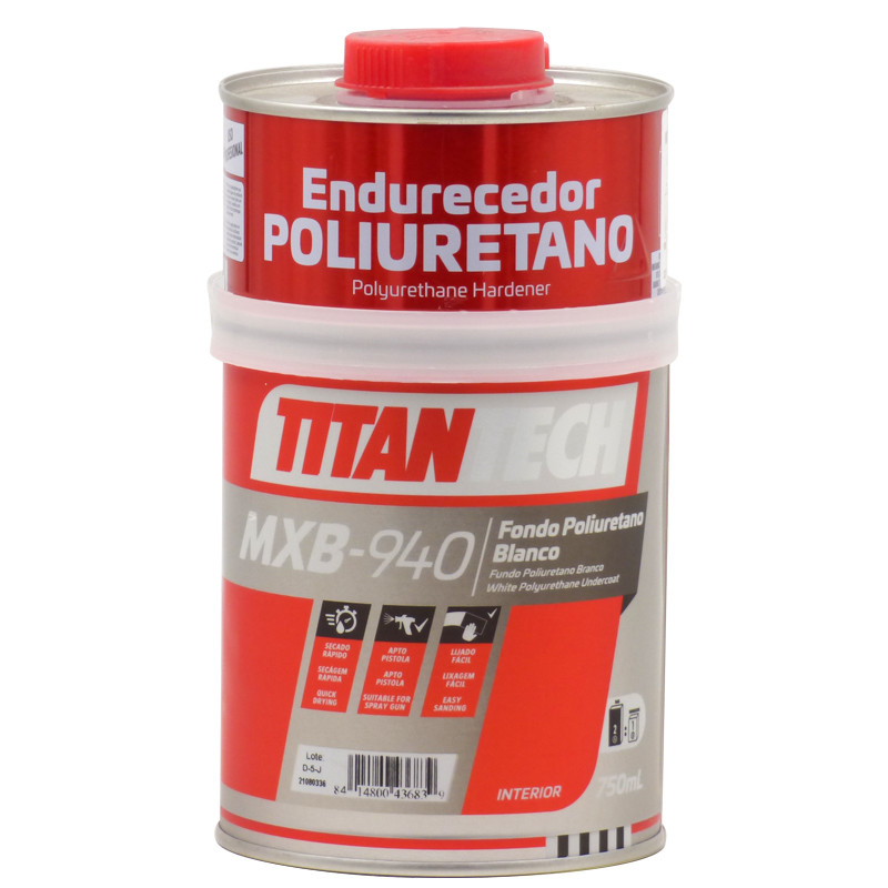 TitanTech Fondo de Poliuretano Blanco MXB-940 TitanTech 750 ml