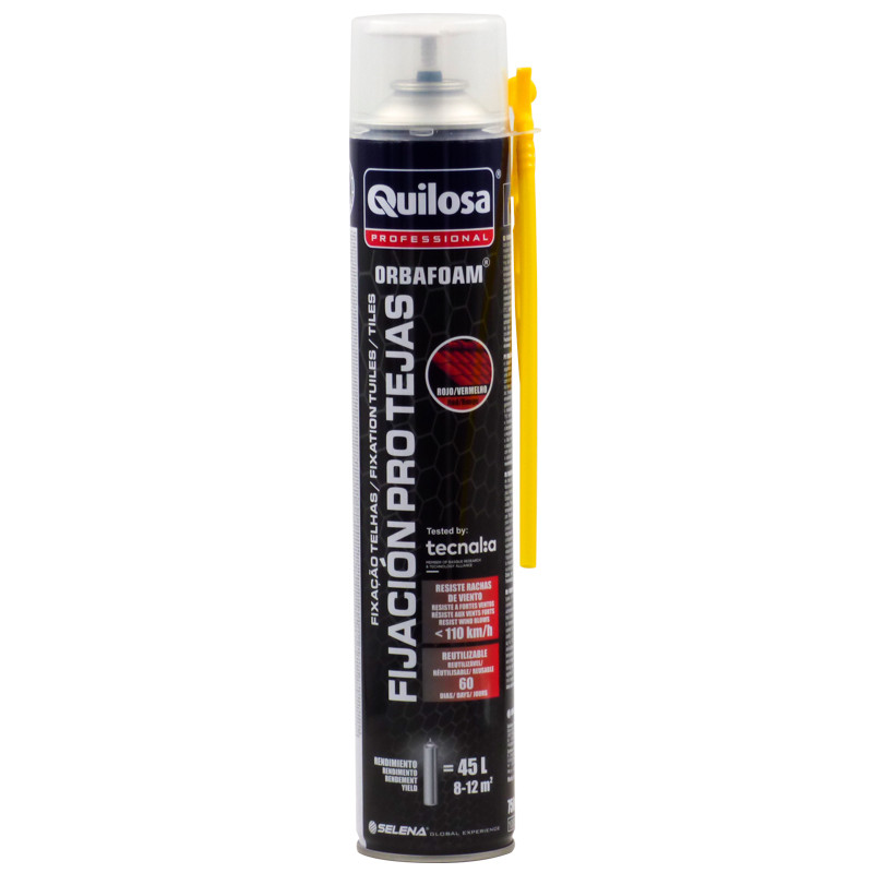 Quilosa ADHESIVE PU FOAM FOR TILES CANULA RED TILE 750 MLQUILOSA