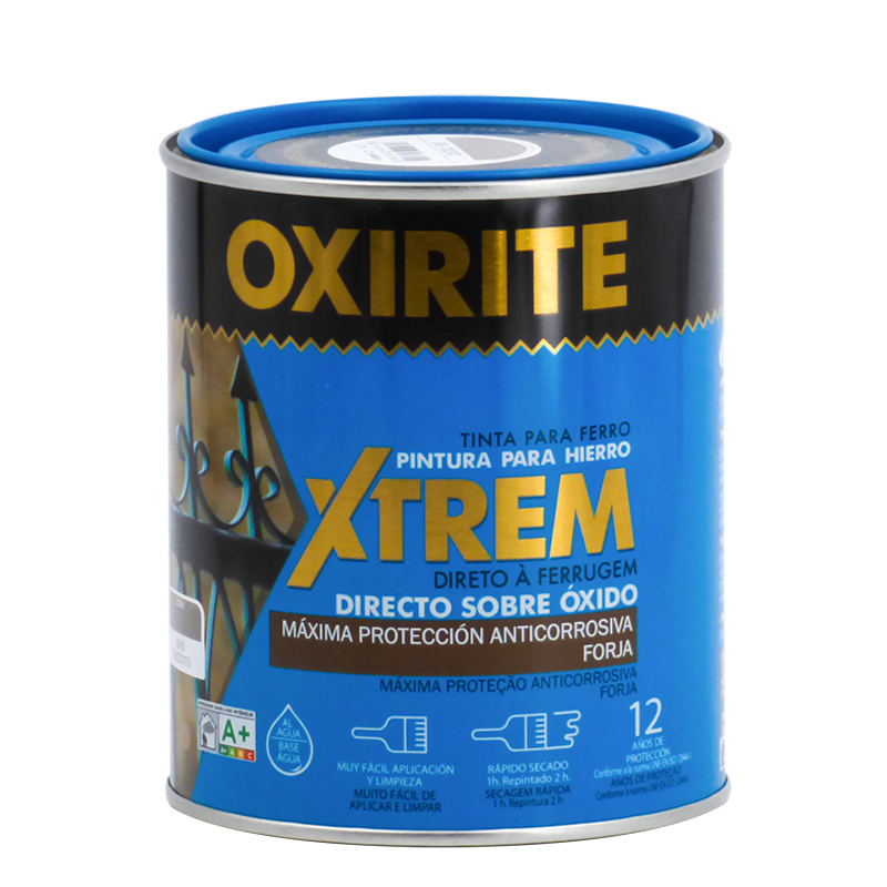 Pintura para hierro antioxidante OXIRON forja 750ML gris acero