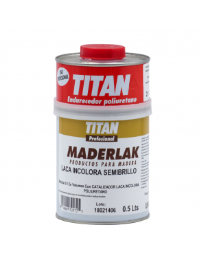 Titan Profesional Laca PU Incolora Semibrillo Maderlak 750 ml
