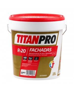 Titan Pro Revestimiento acrílico siliconado Blanco mate 15L R20 Titan Pro