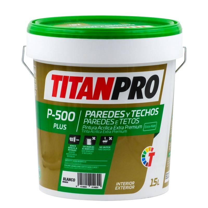 Titan Pro Acrylic Paint Extra Premium Matt White P500 Titan Pro
