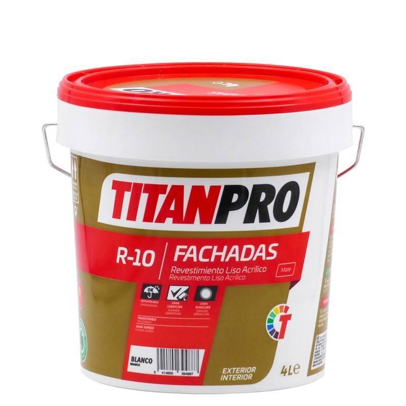Titan Pro Revestimiento acrílico Liso Blanco mate R10 Titan Pro